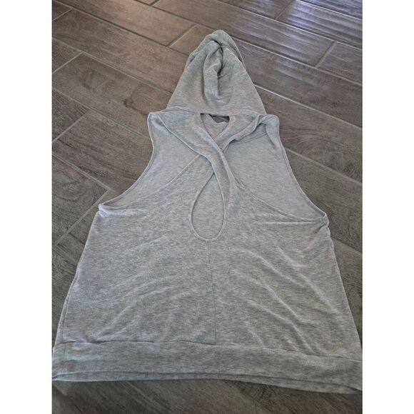 Women's Freebird Active Hooded Tank Gray Size Medium - Picture 5 of 7